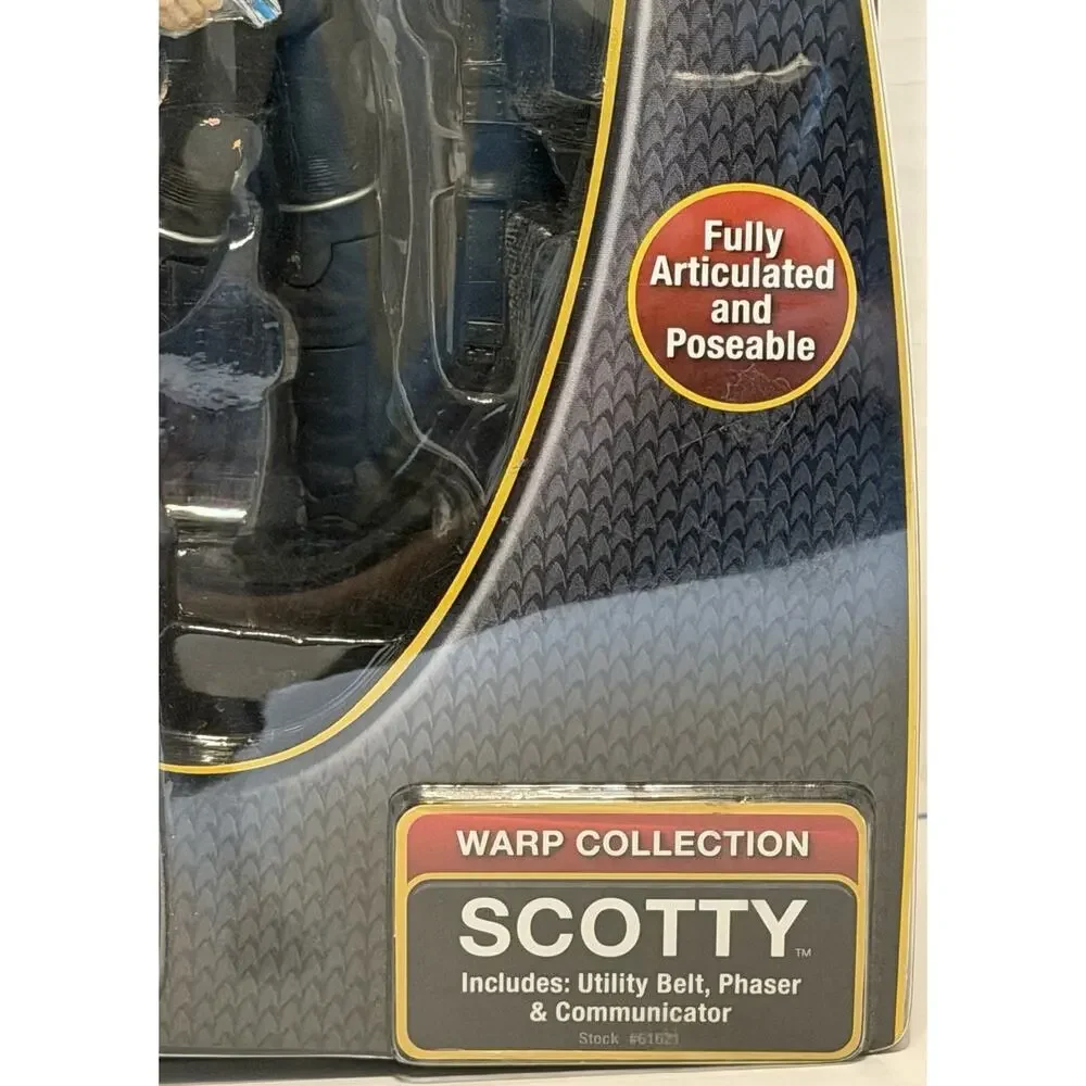 2009 Playmates Star Trek Warp Collection Scotty Action Figure & Accessories NOS